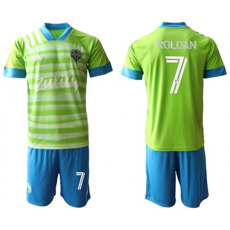 Seattle Sounders Fotbollströjor Roldan 7 Barn Hemma tröja 2020/21 Kortärmad